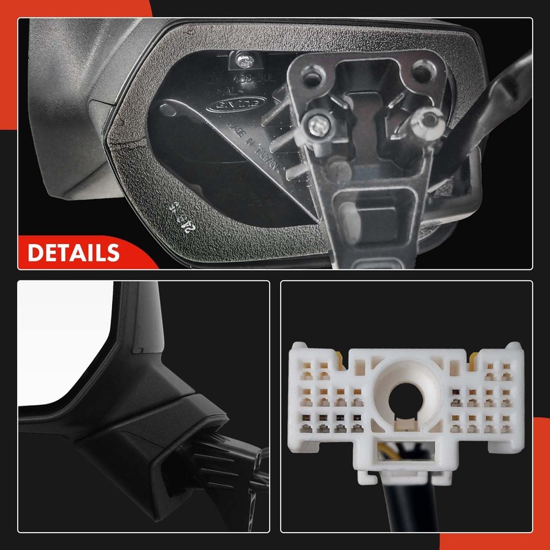 A-Premium Driver Side Power Door Mirror - Compatible with Hyundai