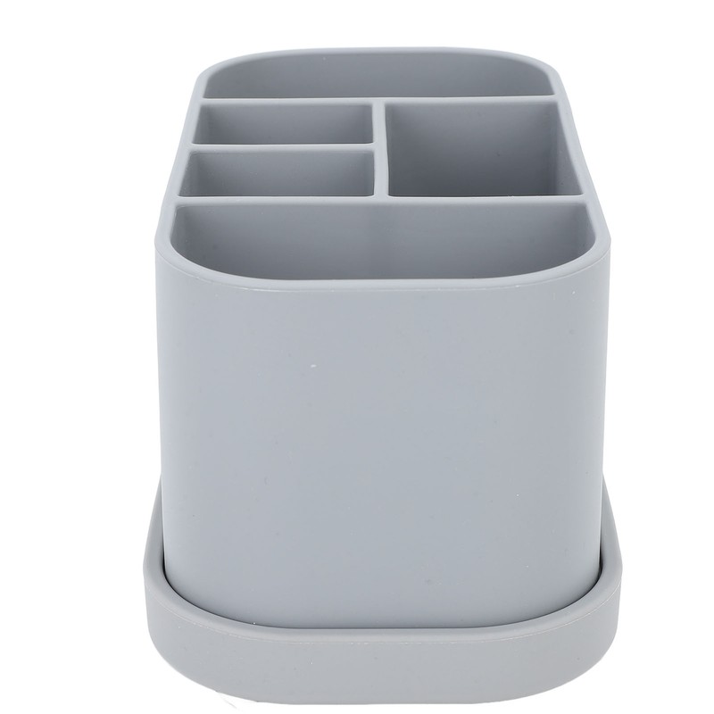 Silicone Toothbrush Toothpaste Holder Multipurpose 5 Slots Drainage Holes Bathroom