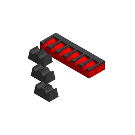 3D Tool Trays MagAttach Socket Extension Organizers (1/4", Red/Black)