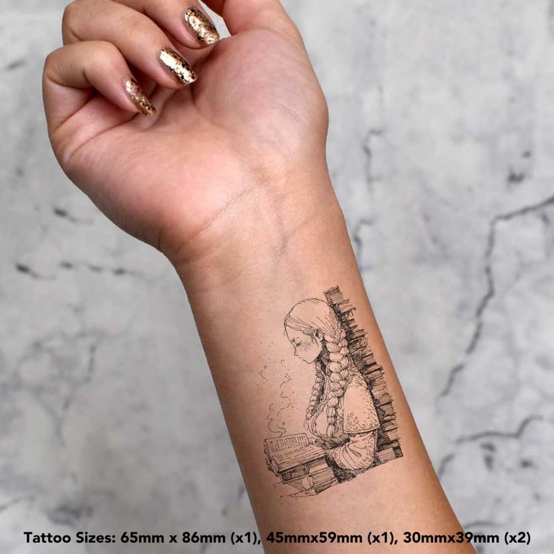 Azeeda 4 x 'Geschichten der Dämmerung' Temporäre Tattoos - Wasserfest,