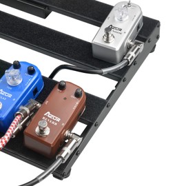 AZOR 19 Inch Guitar Patch Cable 49CM, Right Angle Guitar Patch Cable Electric Instrument Cord for Electric Guitar Pedal, Bass, Amp