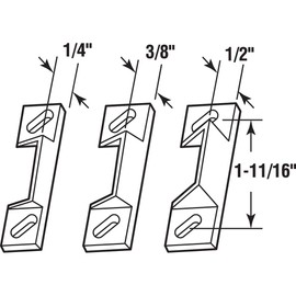 PRIME-LINE Prime-Line K 5148 1-11/16 In. Zinc Diecast Constructed Strike Plate Assortment for Use with Storm Door and Screen Door Latching Hardware (1 Set)