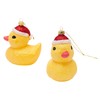 Toyland® Pack of 2 - 12cm Yellow Glittery Festive Rubber