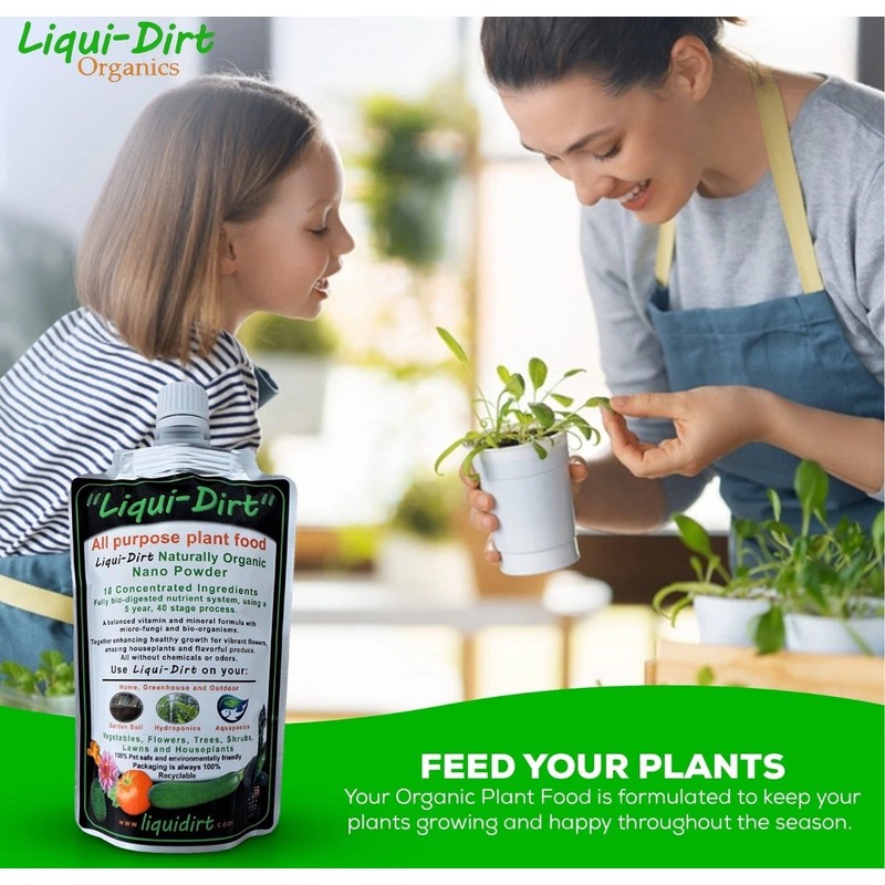 Liqui-Dirt Natural Plant Food Fertilizer All-Purpose NPK Plant Care. 18