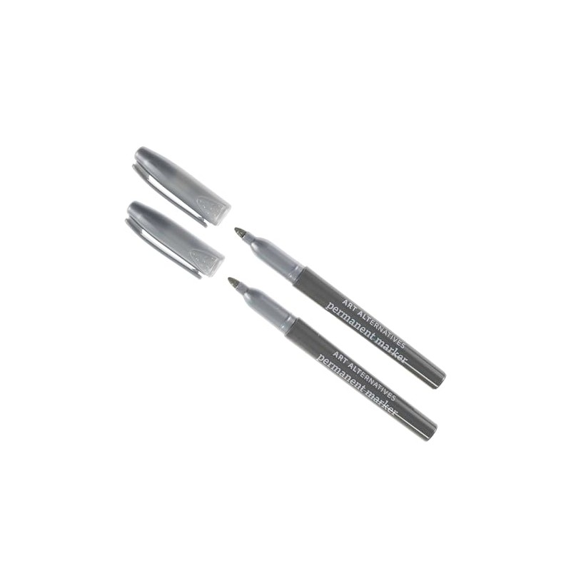 Art Alternatives Permanent Marker Set, Fine, Silver