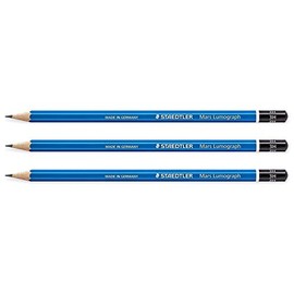 Staedtler Mars Lumograph 100Lead 2MM 3H Pencils Pack of 3