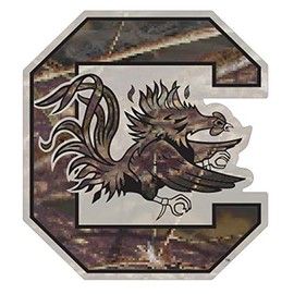 South Carolina Decal (CAMO C GAMECOCK DECAL (3''4''6''12''18''), 6 in)