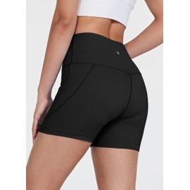 WIILIT 3 / 6 Inch Women's Swimming Shorts UPF 50 Swimming Trunks Bikini Bottoms Swimming Shorts High Waist Tummy Control Board Shorts Quick Drying with Inner Lining Pockets, black 3 inch