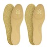 2 Pairs of Genuine Leather Insoles Basic Insoles Brown for