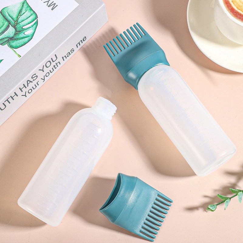 Pimoys Hair Oil Applicator Bottle 6 Ounce, 2 Pack Root