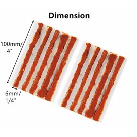 Chrov 100Pcs Tire Plugs, Rubber Tire Repair Plugs for Tubeless Off-Road Tires Car, ATV, Utv, Wheelbarrow 4" X1/4" Brown