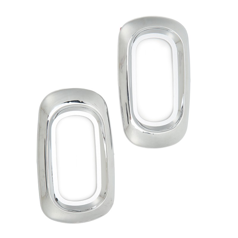 Pair Side LED Marker Light Covers Chrome Bezels Waterproof Heat