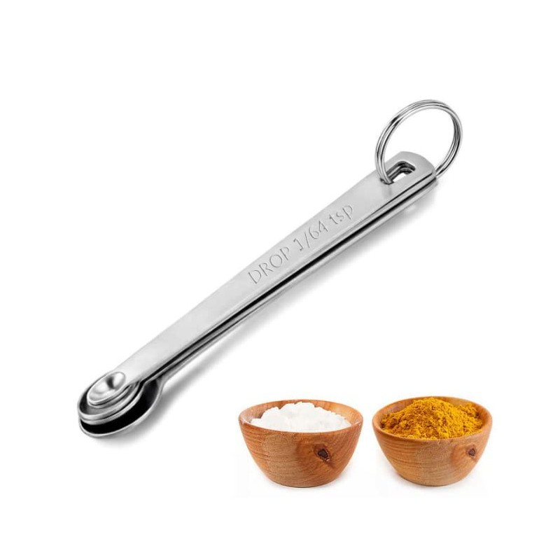 LIUSM Mini Measuring Spoons Set,Stainless Steel Measuring Spoons Set (Set
