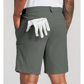 Willit Men's Golf Shorts Stretch Dress Shorts Cargo Quick Dry Athletic Casual Shorts with Pockets 9" Dark Forest 35W