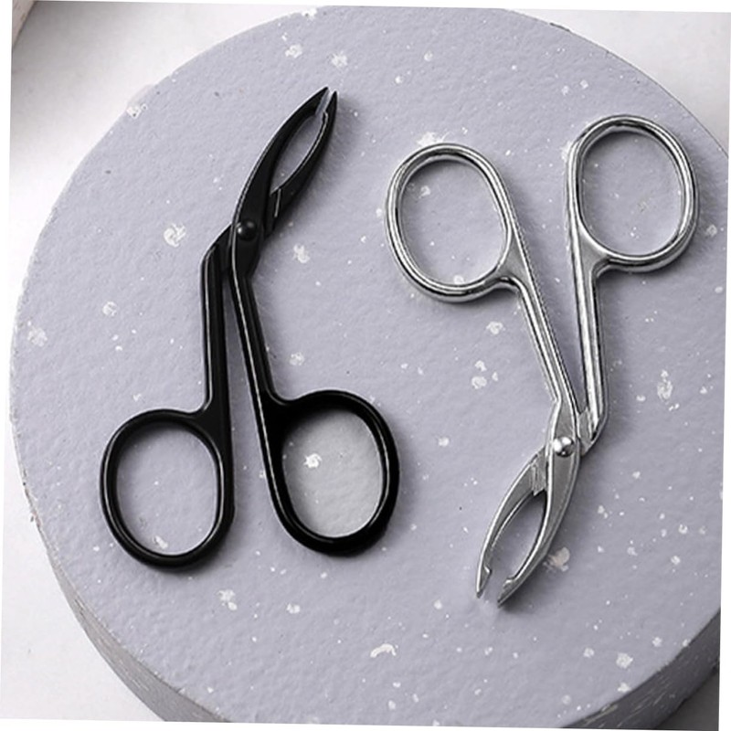 Baluue Stylish Eyebrow Tweezers 4pcs Set Curved Straight Scissors Precise