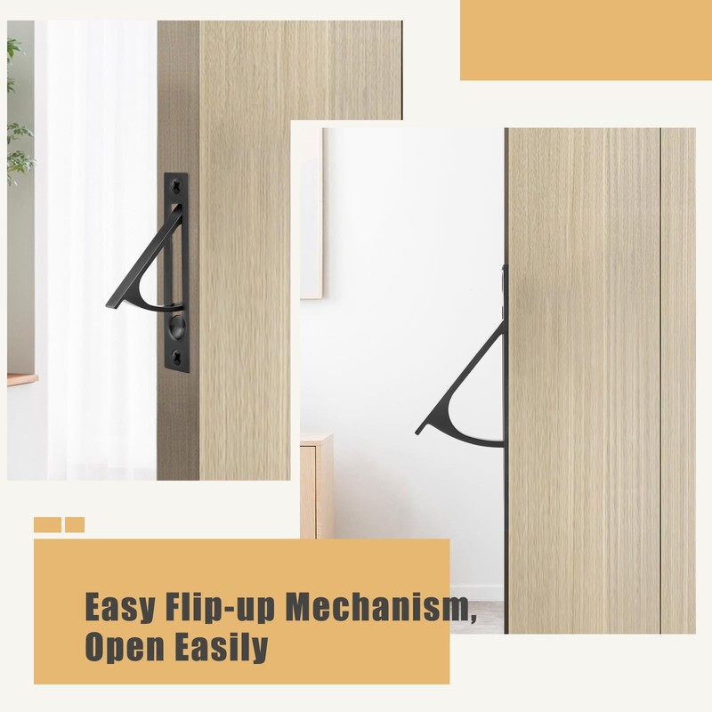 HBL' Pocket Door Hardware Set – 2 Recessed Flush Finger