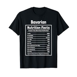 Bavarian Nutritional Facts Funny Dog T-Shirt
