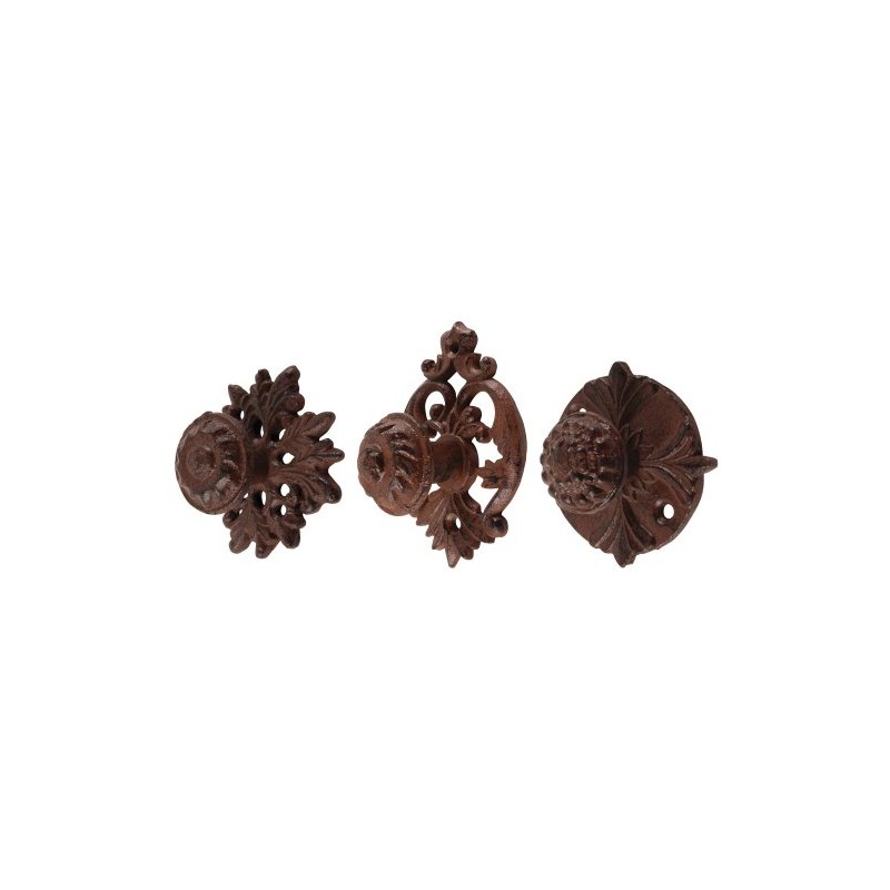 Esschert Design Pack of 2 Assorted Cast Iron Round Door