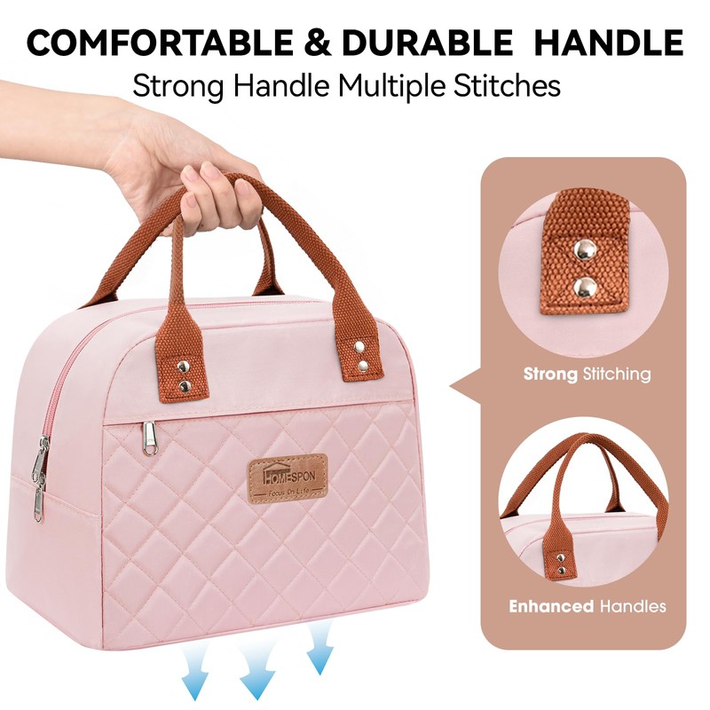 HOMESPON Insulated Lunch Bag for Women Men Adults Lunch Tote