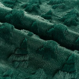 Christmas Tree Pillow Covers 18x18 Inch Set of 2, Dark Green Decoration Soft Fluffy Winter Lumbar Pillow Covers for Couch Sofa Bedroom Holiday Festivals Home Decor