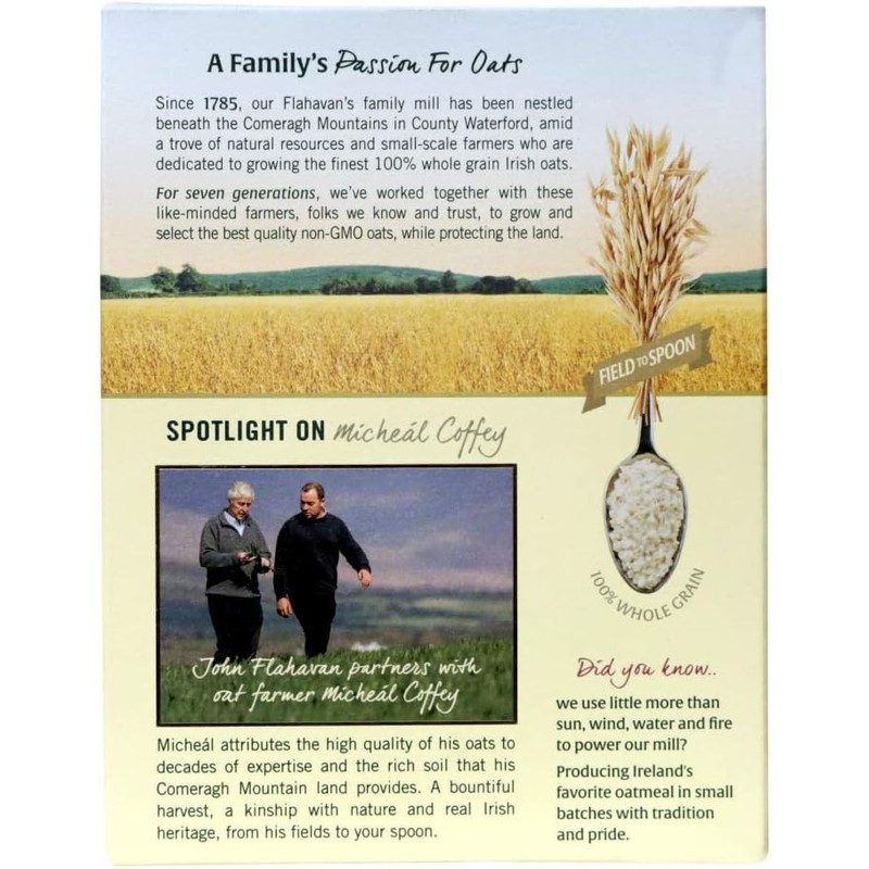 Flahavan’s Irish Rolled Oats, 16 Ounce. Quick Cooking Oatmeal, Ready