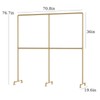 FONECHIN Industrial Pipe Clothing Rack, Double Rod Clothes Rack for