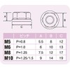 POSH FAITH M10 910210-K2 Motorcycle Supplies Flanged Nuts Stainless Steel