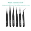 6 Pieces Stainless Steel Tweezers Set Antistatic ESD Industrial Precision