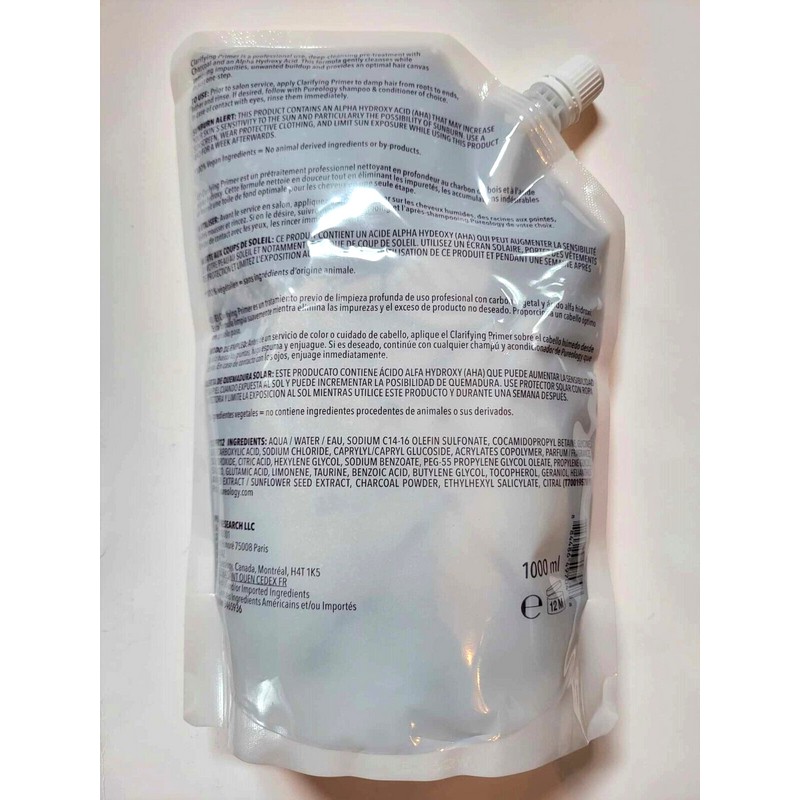 Pureology Clarifying Primer Shampoo Detox 33.8 oz Sealed Liter Pack
