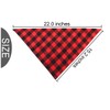 Malier 2 Pack Dog Bandana Christmas Classic Plaid Pet Bandana