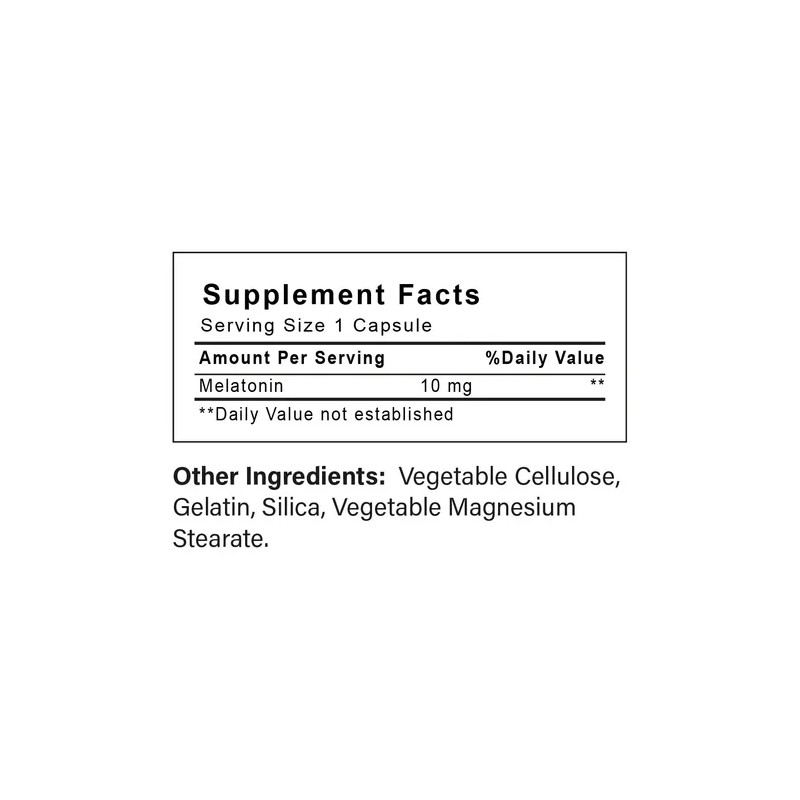 Biogainz Melatonina Suplemento Energía Cápsulas Sin Sabor 120 Unidades