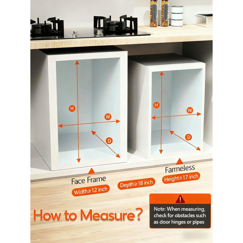 LIONONLY Pull Out Trash Can Under Cabinet Kit with Soft-Close
