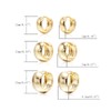 Krstudent 3 Pairs Gold Hoop Earrings Pack 18K Gold Plated