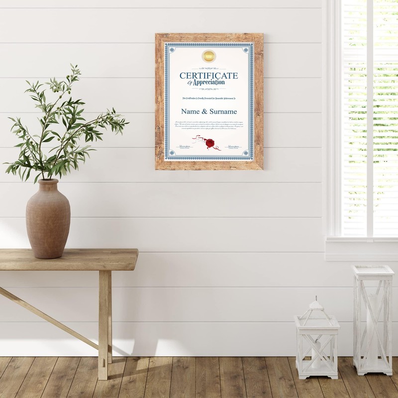 iRahmen 8.5 x 11 Picture Frame Set of 2, Certificate