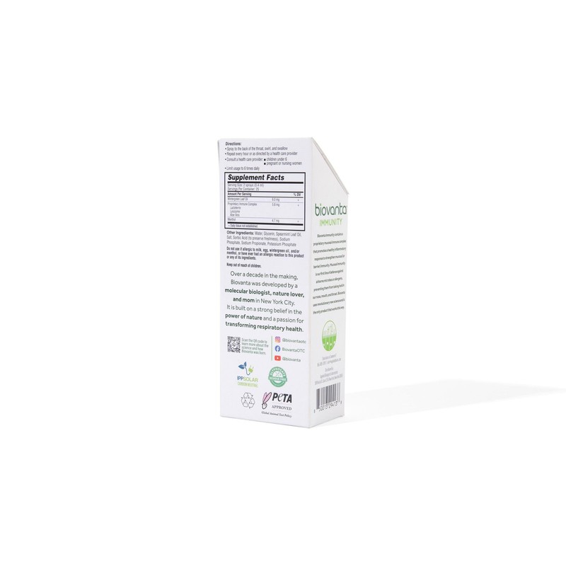 Biovanta Immunity Throat Spray, 10ml, Natural Immune Support and Soothing