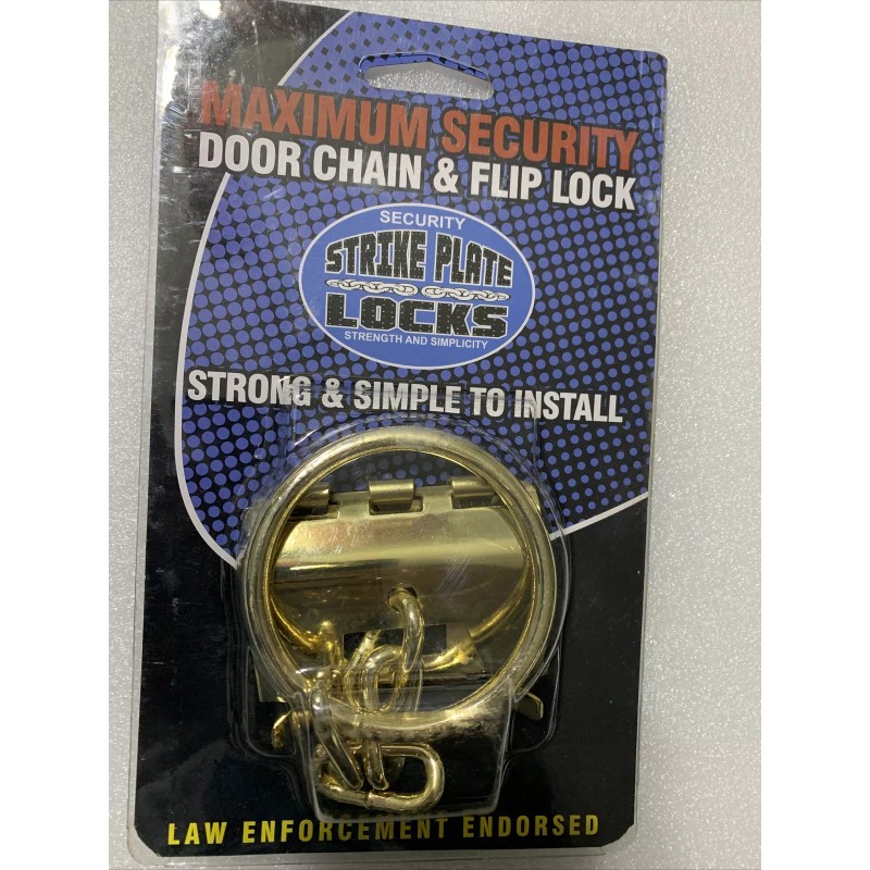 Strike Plate Locks Maximum Security Door Chain & Flip Lock,