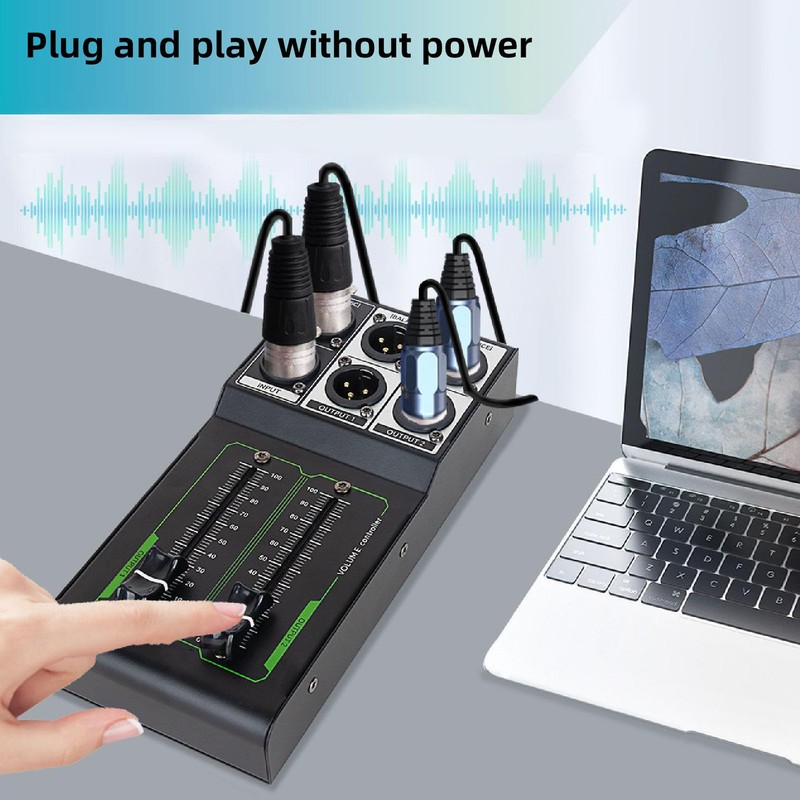 Passive Volume Controller, 1 Input 2 Output Passive Stereo Studio