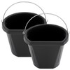 Leinuosen 2 Pcs Rubber Feeder Buckets 19 Quart Livestock Horse