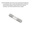 METALLIXITY 20pcs 304 Stainless Steel Double End Stud Screw Rod