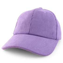 Trendy Apparel Shop Polyester Corduroy Structured Baseball Cap Dad Hat - Lavender