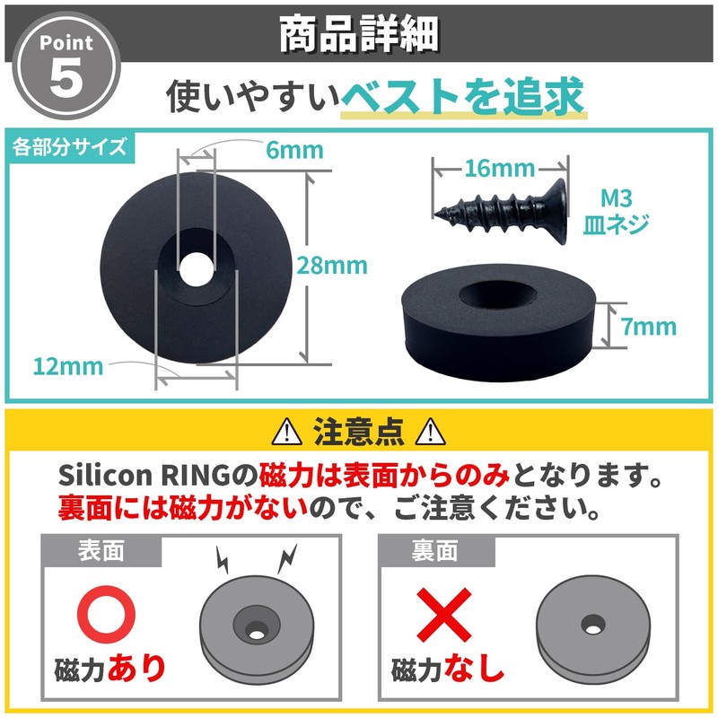 NEODY SR-0104-B Strong Neodymium Magnets with Screws for Perforated Magnets