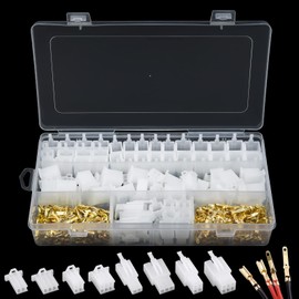 ADNEWX Pack of 380 Connectors 2 3 4 6 Pin Blade Receptacles 2.8 mm Pitch Cable Connector Car Motorcycle Plug 40 Sets