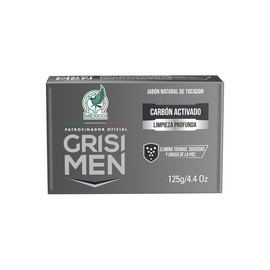 Grisi Men Jabon 2n1 Carbón Activado 125g, color, 125 gram, pack of/paquete de
