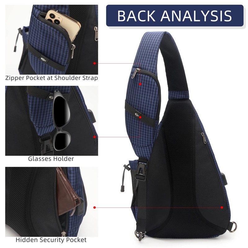TurnWay Water-Proof Sling Backpack/Crossbody Bag/Shoulder Bag for Travel, Hiking, Cycling,