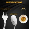 yivom 5 m E27 Lamp Holder with Switch, E27 Socket