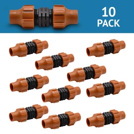 DIG C53 1/2" Universal NUTLOCK Coupling | Connects Two Sizes of 1/2" Drip Tubing (.630 OD to .710 OD) | Durable, Leak-Proof, Reusable Fitting for Drip Irrigation Systems