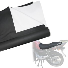 Matte Motorcycle Seat Cover, DIY Universal Elastic Cushion Pad Replace Flexible Protector Black PU Leather Rainproof Waterproof Dustproof for Outdoor ATV Bicycle(100 x 70 cm/39.37 x 27.56 inch)