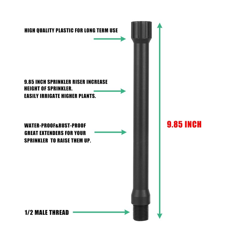 1/2 Inch Male to Female Multifunctional Sprinkler Extensions 6Pc,9.85 inches(Sprinkler