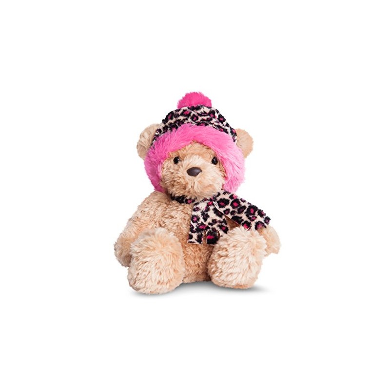 Aurora World 9-Inch Wagner Bear Leopard Print Hat (Pink)