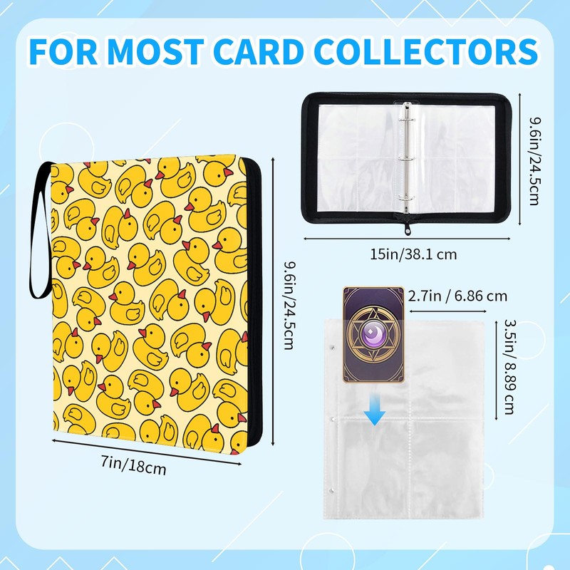 Duck Trading Card Binder, 400 Pocket Card Storage Album
